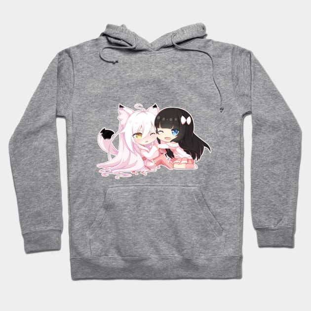 Chibi girls Hoodie by Kheila Hirai